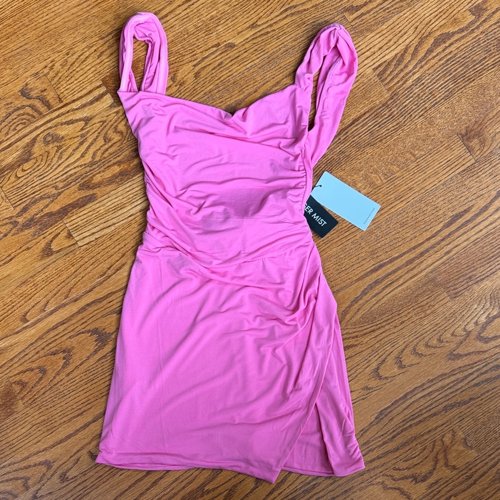 Tiger Mist Pink Ruched Dress